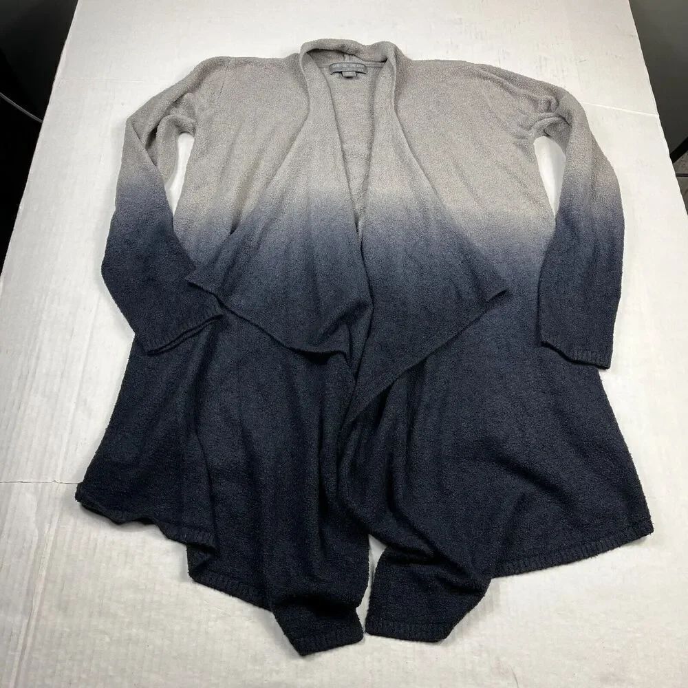 Barefoot Dreams Calypso Open Front Cardigan Ombre Long Sleeve Wrap Sweater S/M